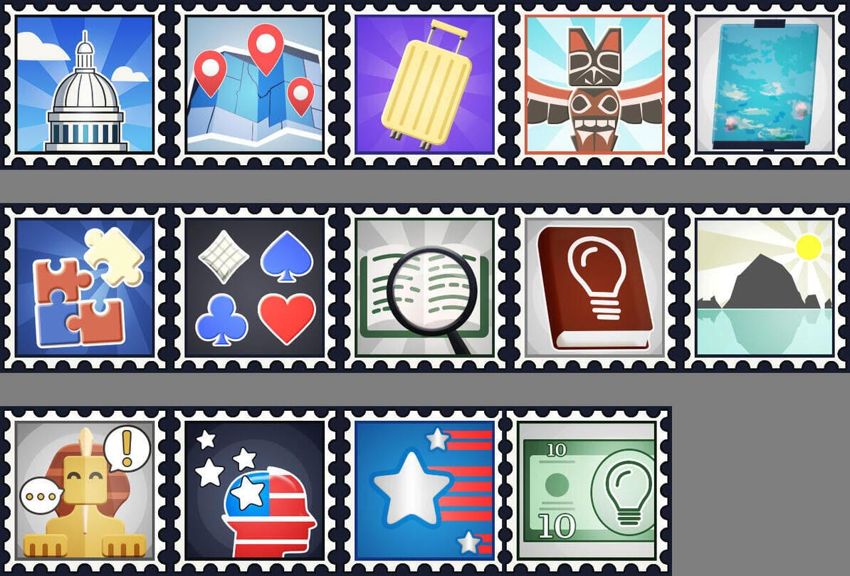 Achievement Icons: Boomzap's Finding America Pacific Northwest