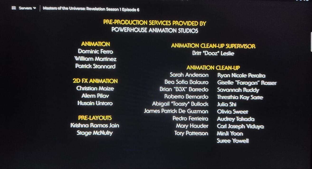 MOTU: Revelation Part 2 Credits